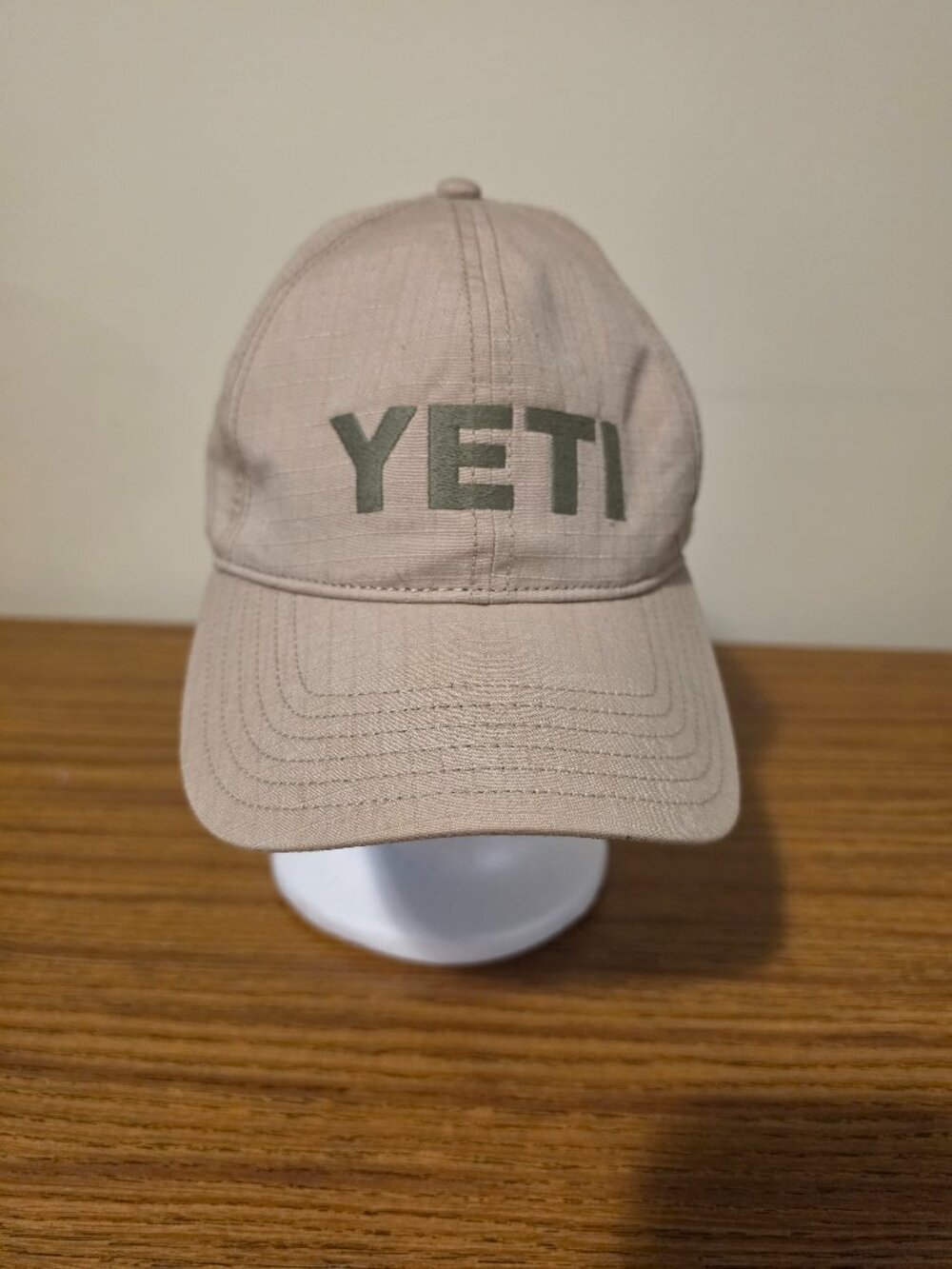 YETI Coolers Tan Ripstop Tech Baseball Cap Hat Built For The Wild Adjustable
